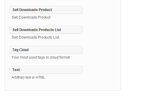 Products and Products List can be Inserted as Widget in Website's Sidebar